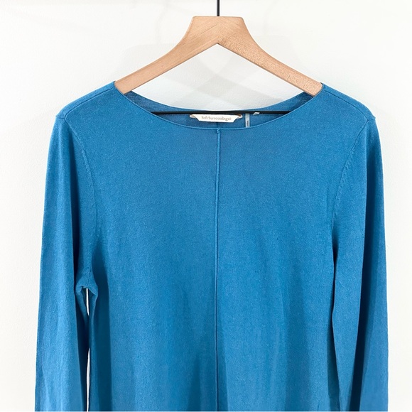 Soft Surroundings Cashmere Blend Tunic Sweater Blue Size Medium - Picture 2 of 5